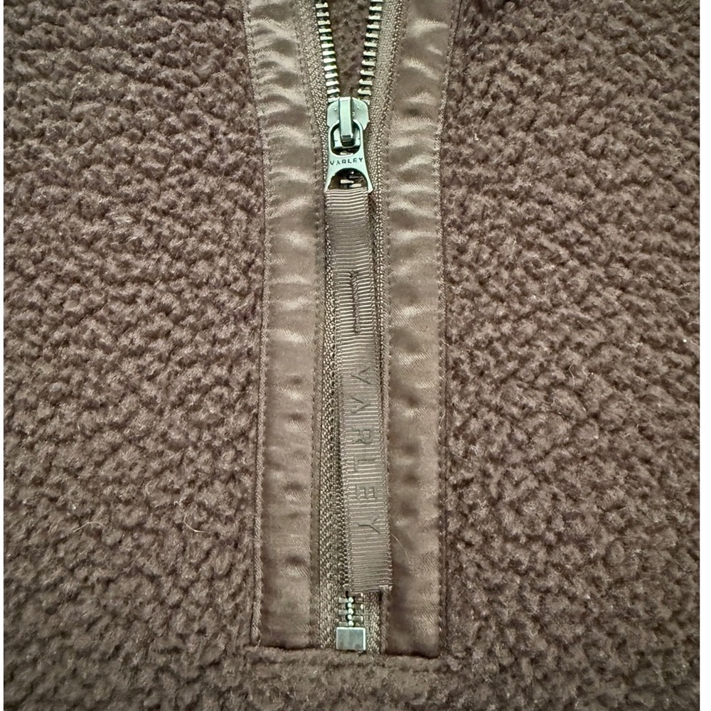 VARLEY Dark Brown Roselle Borg Fleece Half Zip Pullover M Clean Girl Sporty - Picture 7 of 11